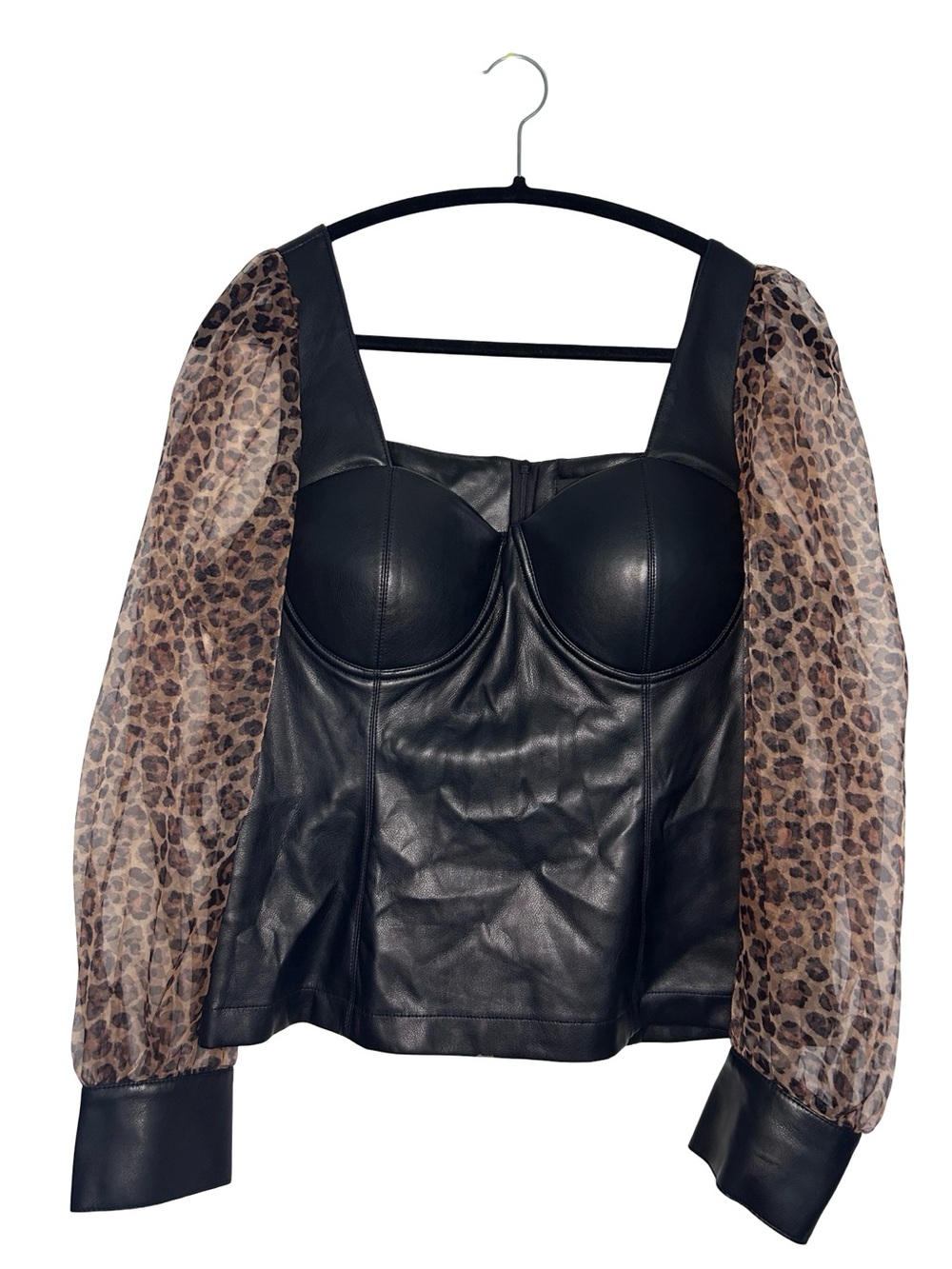 Marc New York Faux Leather Top